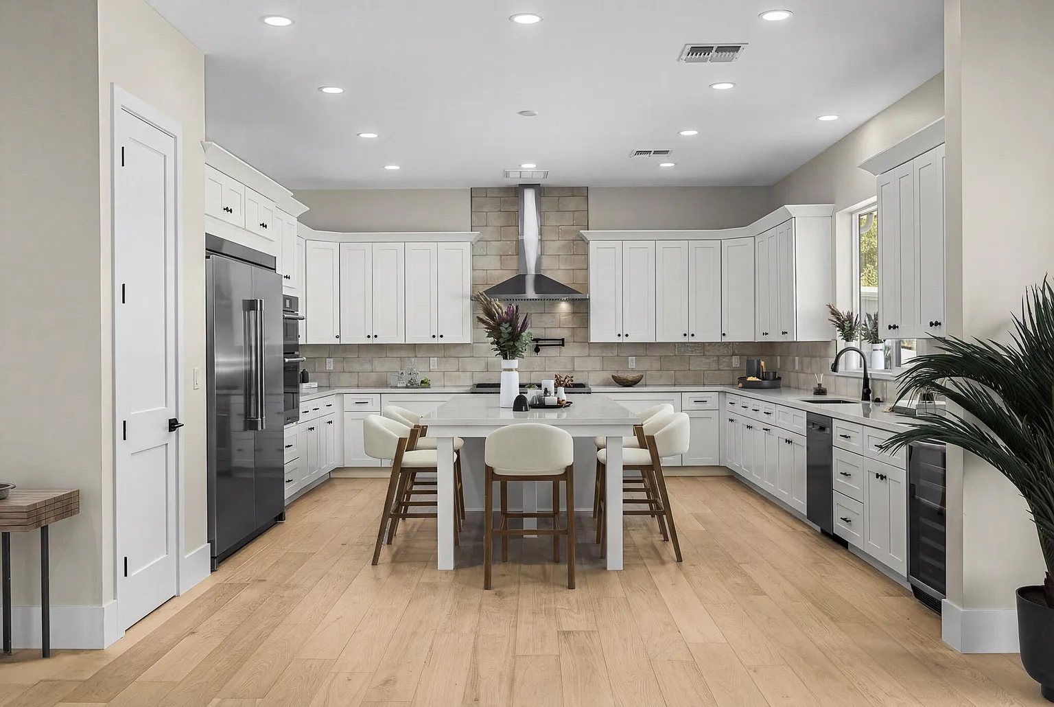 Shell Beach European Oak Hardwood Flooring in a modern home