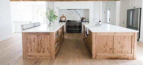Most popular design styles: Scandinavian design style in kitchen with European Oak Hardwood Flooring