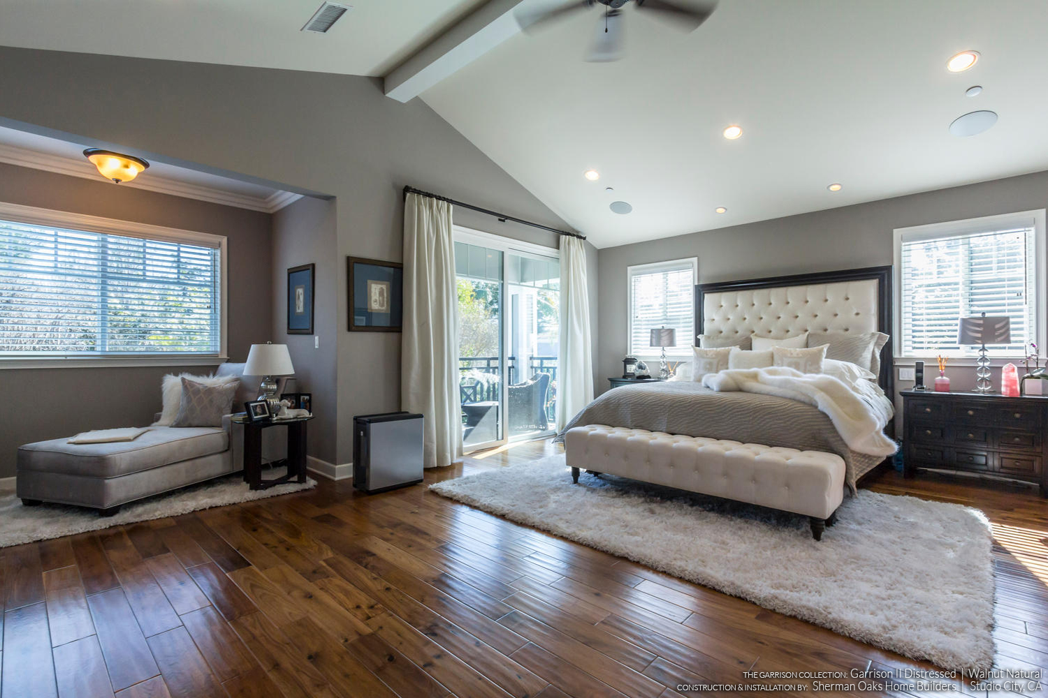 Natural Walnut Distressed Flooring - Installed By Sherman Oaks Home Builders in Studio City, CA