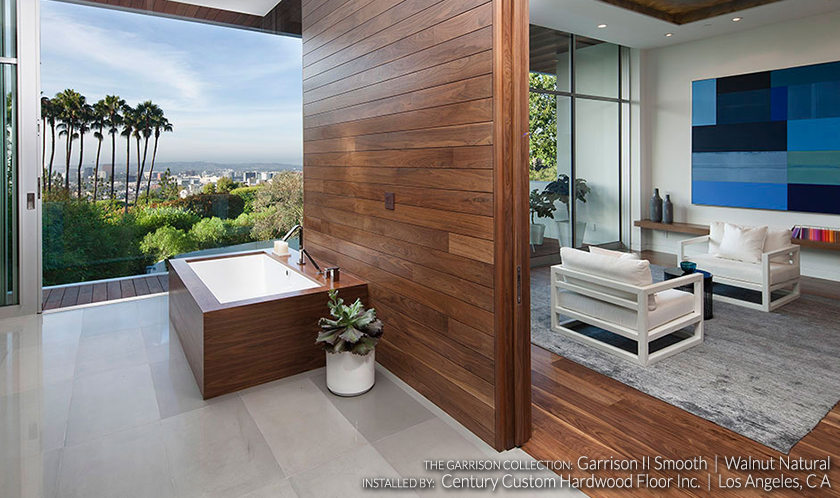 Garrison II Smooth - Walnut Natural Flooring - Installed by Century Custom Hardwood Floors in Los Angeles