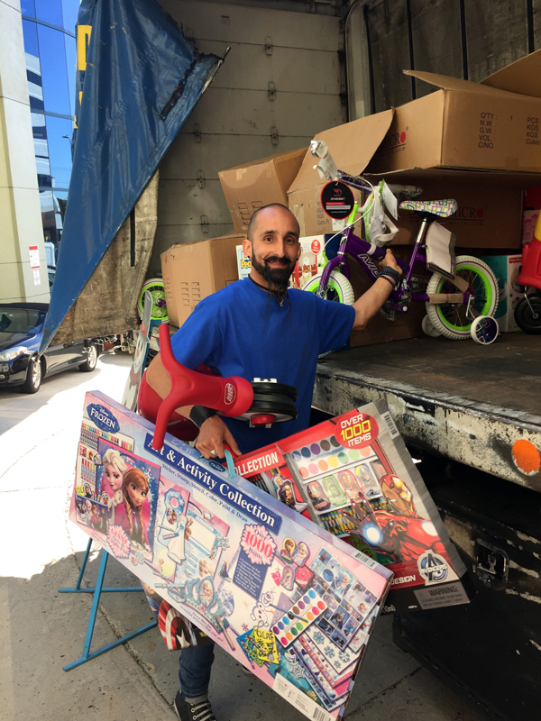 Unloading Toy Car for Children at CHLA