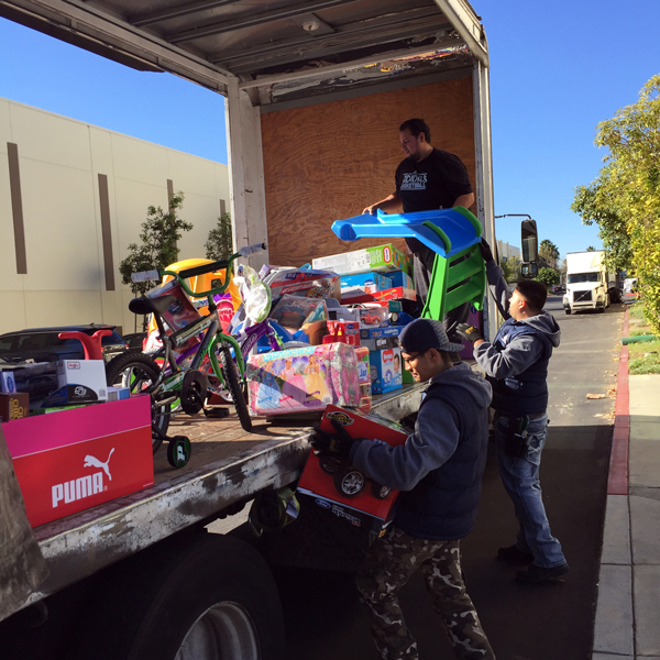 Loading Toys into Truck for CHLA