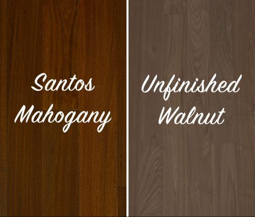 Dark Wood Comparison of Mahogany, Walnut, and Rosewood Hardwood 