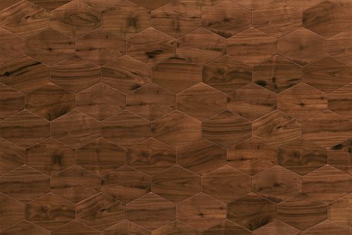 Contours Clover Walnut Natural Wall Covering
