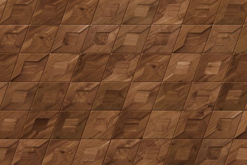 3D Decorative Wall Panels Contours Diamond Natural Walnut