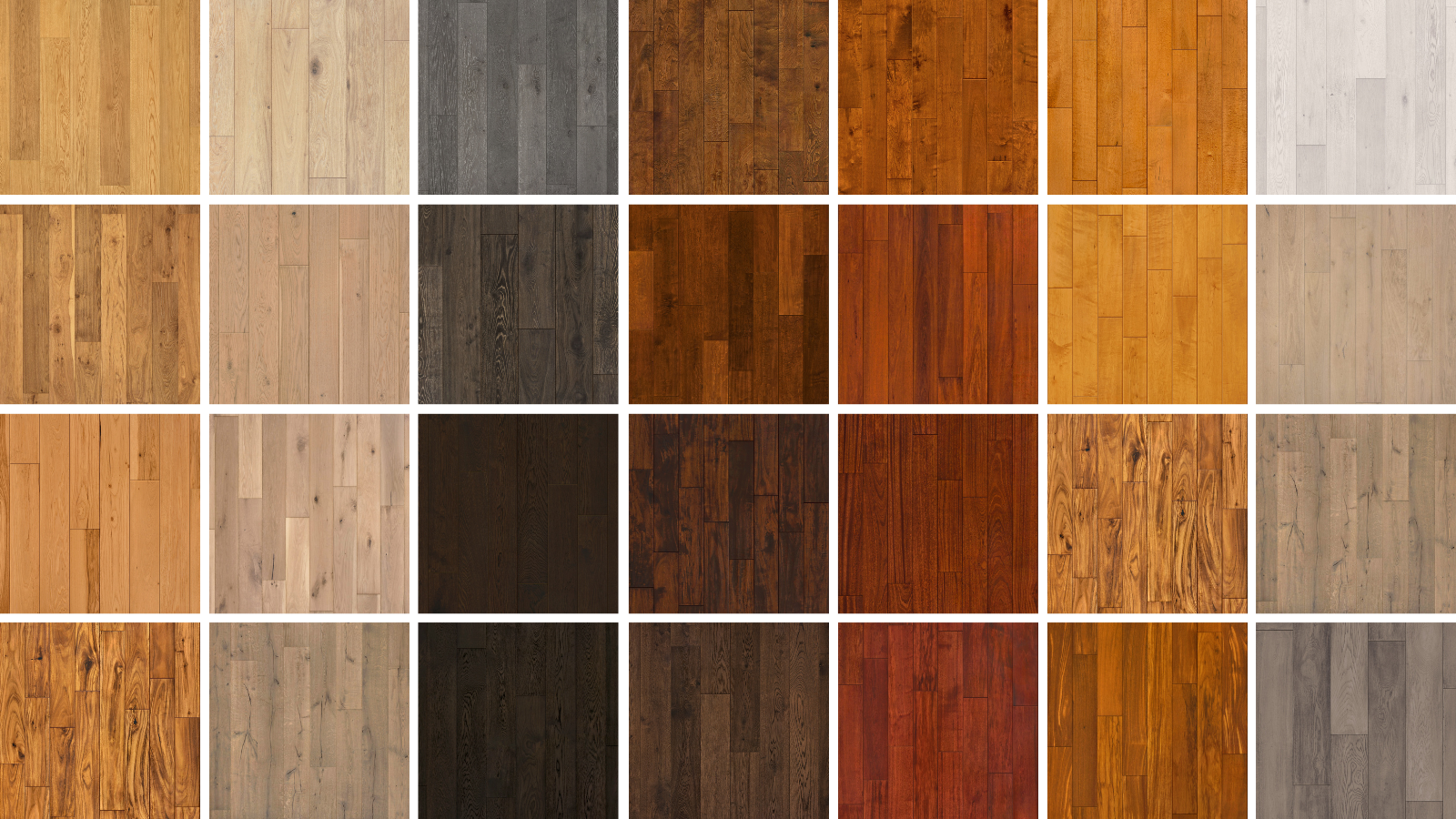Collage of Hardwood Colors Blog Graphic Garrison Collection