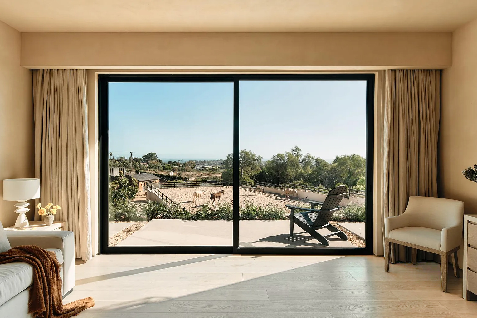 Light colored european oak hardwood flooring in Los Angeles
