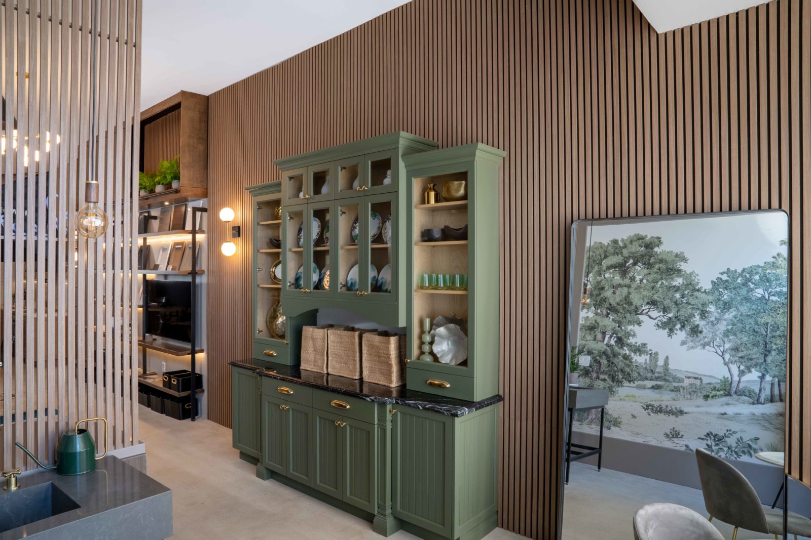 Warm Oak Parallels acoustic wall panels in a modern California commercial building