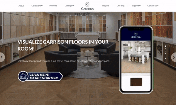 Roomvo Room Visualizer Tool for Garrison Collection - How to Find a Flooring Match Gif