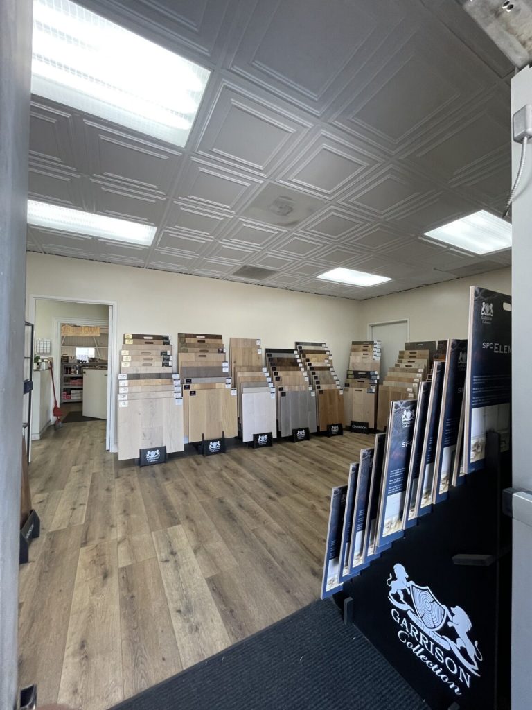 Garrison Flooring will call area with dealer racks at the Santa Ana, CA Location