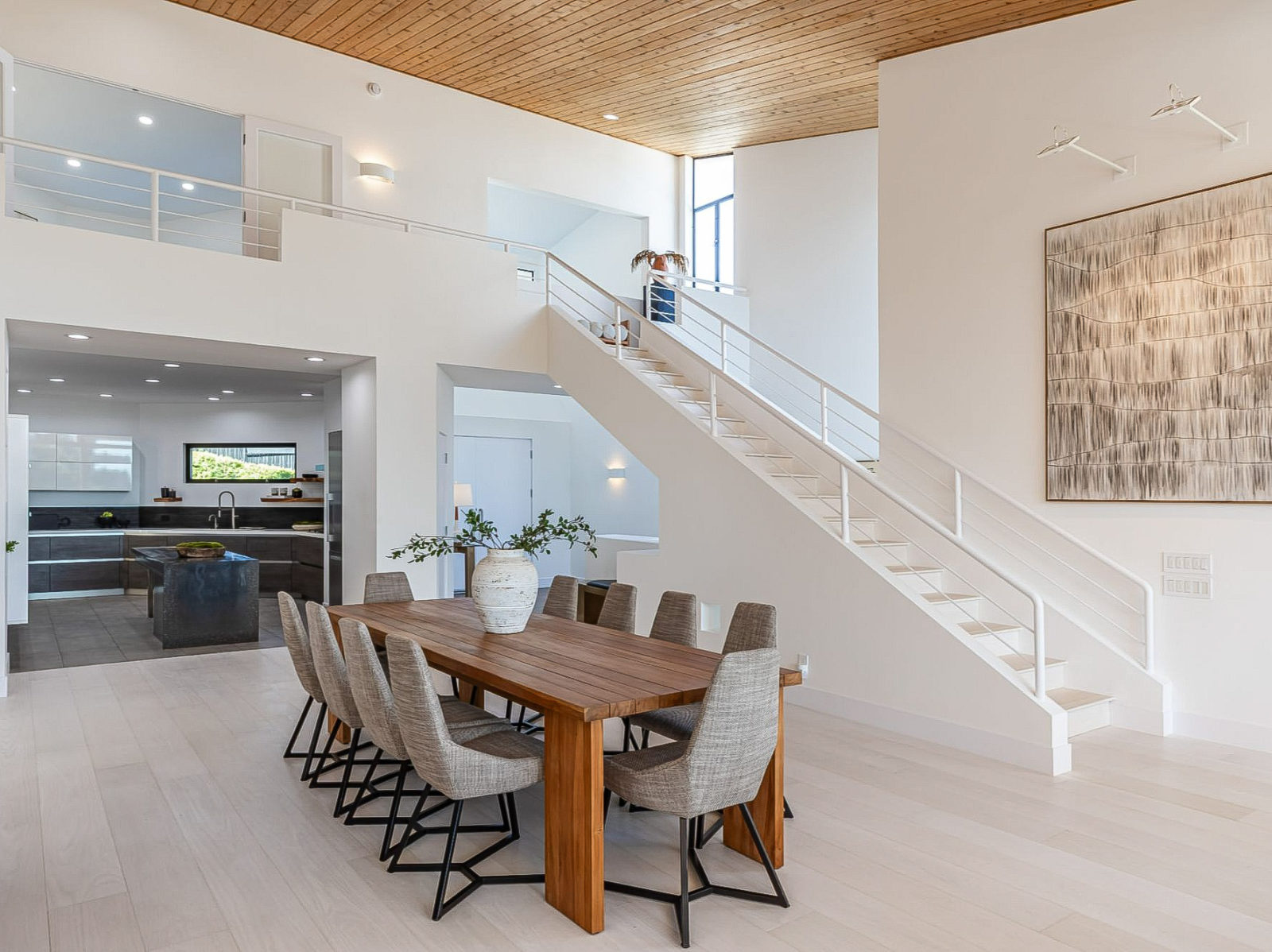 Light colored select grade wide plank hardwood flooring in Los Angeles