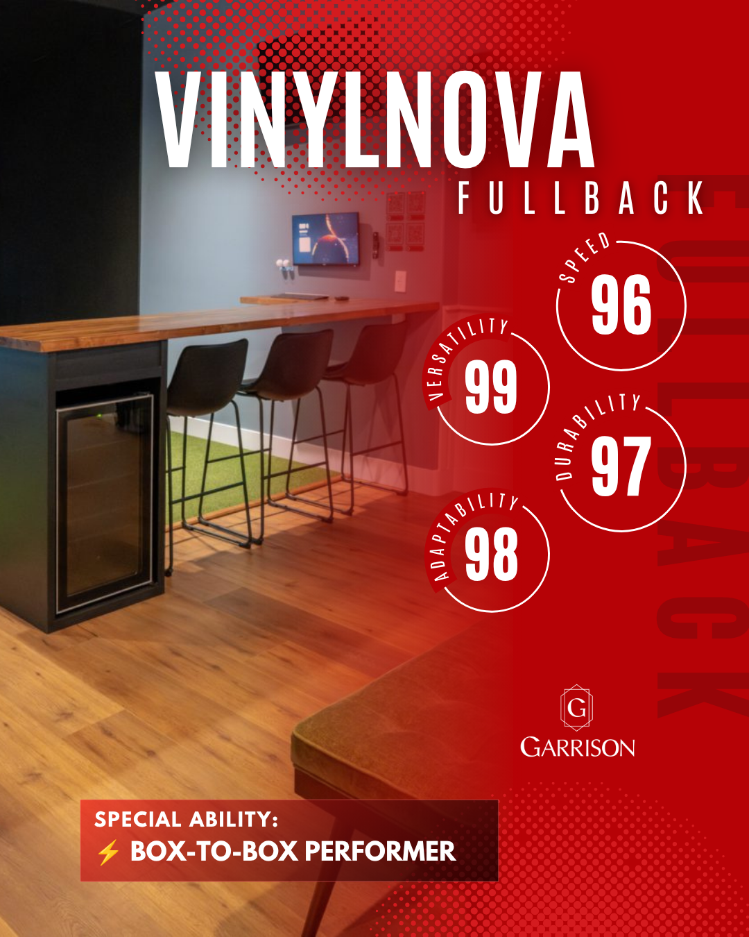 VinylNova vinyl flooring from the Garrison Collection
